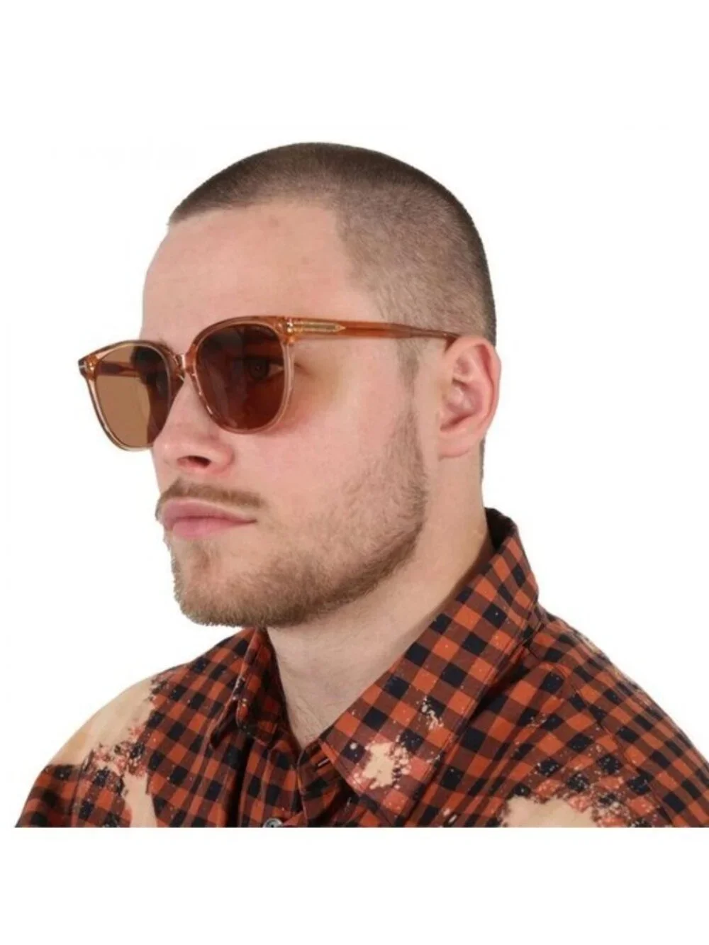 Tom Ford FT0972-K 72G Square Sunglasses – Transparent Pink